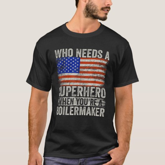 Grappige Boilermaker Superheld T-shirt voor Manne (Voorkant)