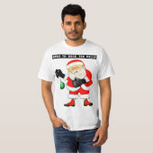 Grappige Boksen Boxer Kerstmis T-shirt (Voorkant volledig)