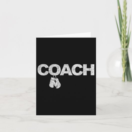 Grappige Boksen Coach Boksen Trainer Retro 1 Kaart (Voorkant)