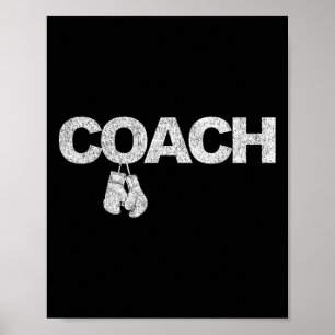 Grappige Boksen Coach Boksen Trainer Retro 1 Poster