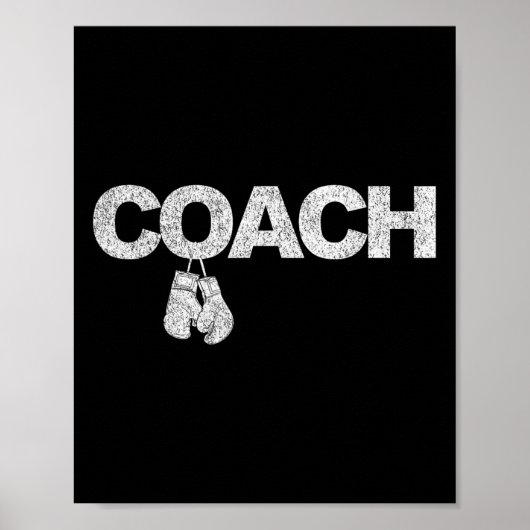 Grappige Boksen Coach Boksen Trainer Retro 1 Poster (Voorkant)
