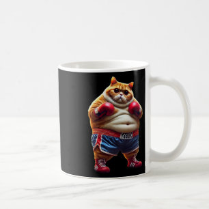 Grappige Boksen Gym Workout Cat met Bokshandschoen Koffiemok