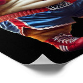 Grappige Boksen Gym Workout Cat met Bokshandschoen Poster (Hoek)