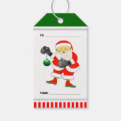 Grappige Boksen Kerstmis Cadeaulabel (Voorkant)
