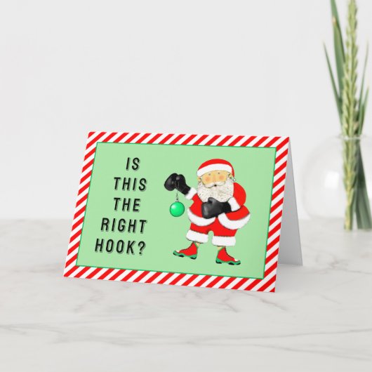 Grappige Boksen Kerstmis Feestdagen Kaart (Voorkant)