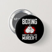 Grappige Boksen Kickbokser Savate MMA Martial Arts Ronde Button 5,7 Cm (Voorkant /achterkant)