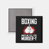 Grappige Boksen Kickboxer Savate Mma Vechtkunst Ki Magneet (Voorkant / Achterkant)