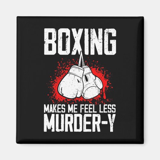 Grappige Boksen Kickboxer Savate Mma Vechtkunst Ki Magneet (Voorkant)