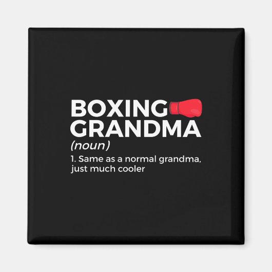 Grappige boksen oma definitie magneet (Voorkant)