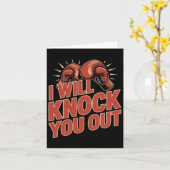 Grappige bokser knock je uit bokshandschoenen ik z kaart (Gele Bloem)