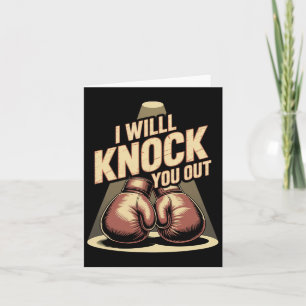 Grappige bokser knock je uit bokshandschoenen ik z kaart