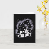 Grappige bokser knock je uit bokshandschoenen ik z kaart (Gele Bloem)