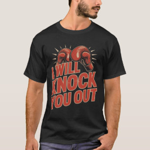 Grappige bokser knock je uit bokshandschoenen ik z t-shirt