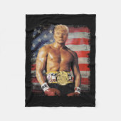Grappige bokser Trump Rocky Meme Fleece Deken (Voorkant)