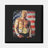 Grappige bokser Trump Rocky Meme Magneet (Voorkant)