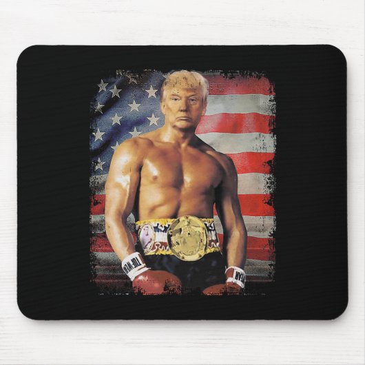 Grappige bokser Trump Rocky Meme Muismat (Voorkant)