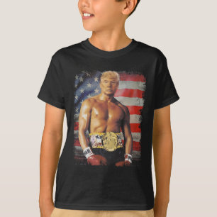 Grappige bokser Trump Rocky Meme T-shirt
