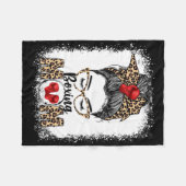 Grappige Bokshandschoenen Messy Bun Boxing Mom Fleece Deken (Voorkant (Horizontaal))