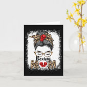 Grappige Bokshandschoenen Messy Bun Boxing Mom Kaart (Gele Bloem)