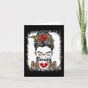 Grappige Bokshandschoenen Messy Bun Boxing Mom Kaart