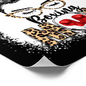 Grappige Bokshandschoenen Messy Bun Boxing Mom Poster (Hoek)