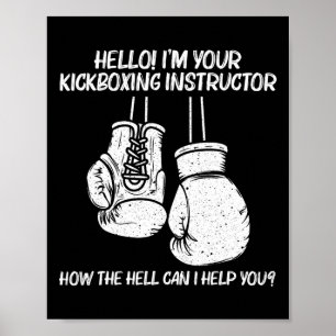 Grappige Bokskunst Voor Mannen Vrouwen Kickbokscoa Poster