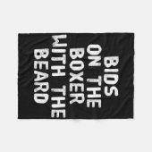 Grappige boksoffertes Boxers biedt op de Boxer met Fleece Deken (Voorkant (Horizontaal))