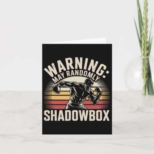 Grappige Bokswarning Ik Shadowbox Dagelijks Shadow Kaart (Voorkant)