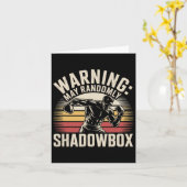 Grappige Bokswarning Ik Shadowbox Dagelijks Shadow Kaart (Gele Bloem)