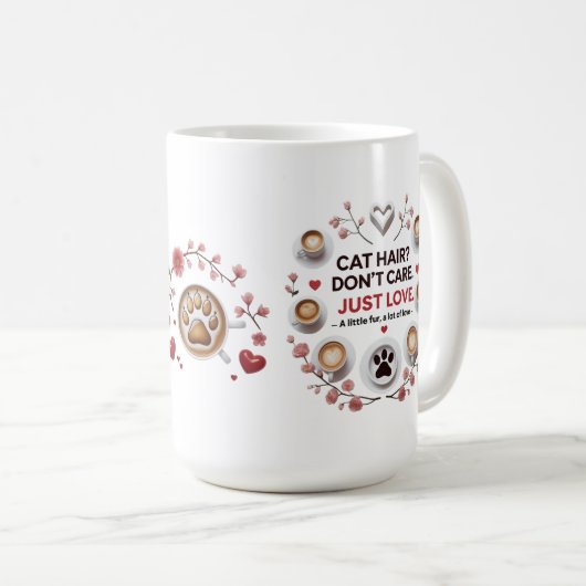 Grappige Bold Cat Lover Quote Cup Koffiemok (Voorkant rechts)