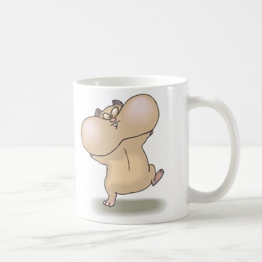grappige bolle wangen hamster koffiemok (Rechts)