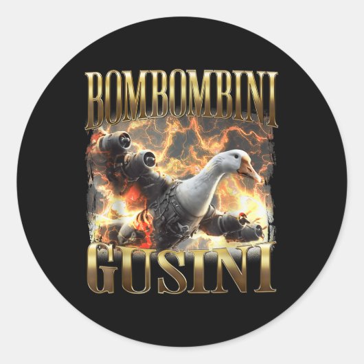 Grappige Bombombini Guzzini - Italiaanse brainrot Ronde Sticker (Voorkant)