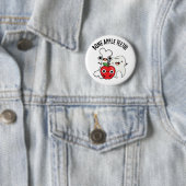 Grappige Bona Appetit Snaverbot Tanden Appel  Ronde Button 5,7 Cm (In situ)