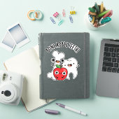 Grappige Bona Appetit Spleetand met Bot Appel Tand Sticker (iPad Cover)