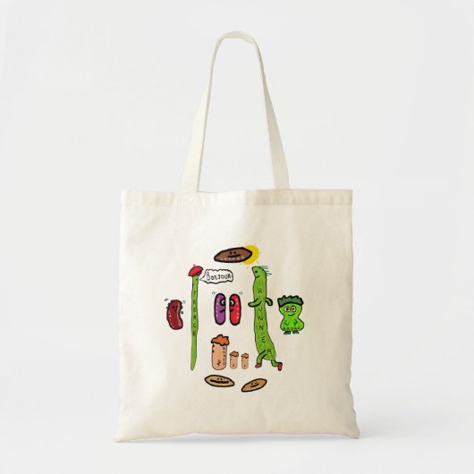 Grappige Bonen Grappen Tote Bag (Voorkant)