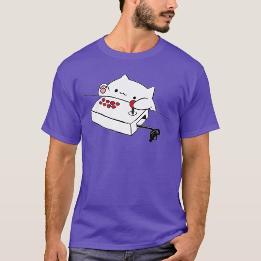 Grappige Bongo Kat Grappige Cute Gamer Meme Kat te T-shirt (Voorkant)