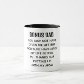 Grappige bonus papa waardering mok (Midden)