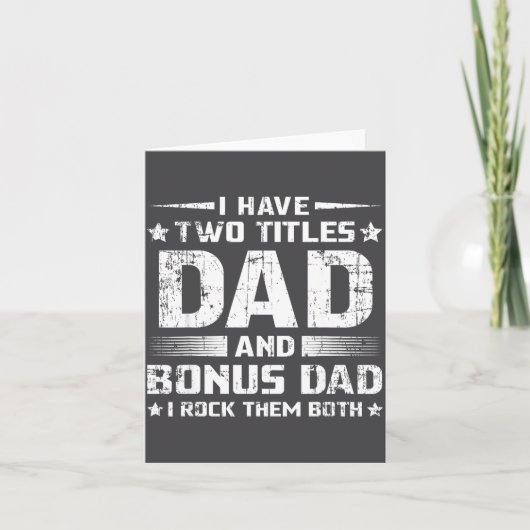 Grappige Bonus Vader Mannen Vaderdag Stiefvader Ec Kaart (Voorkant)