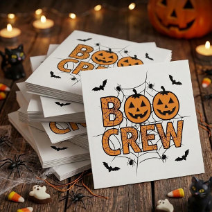 Grappige Boo Crew Griezelige Pompoen Halloween Fee Servet