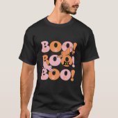 Grappige Boo Ghost Cat Halloween Spooky T-shirt (Voorkant)