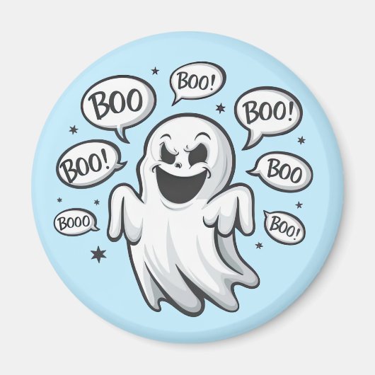 Grappige Boo Ghost Magneet (Voorkant)
