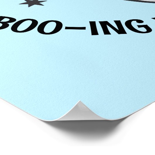 Grappige Boo Ghost Poster (Hoek)
