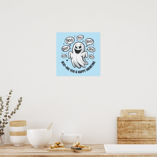 Grappige Boo Ghost Poster (Keuken)
