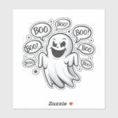Grappige Boo Ghost Sticker (Vel)