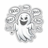 Grappige Boo Ghost Sticker (Voorkant)