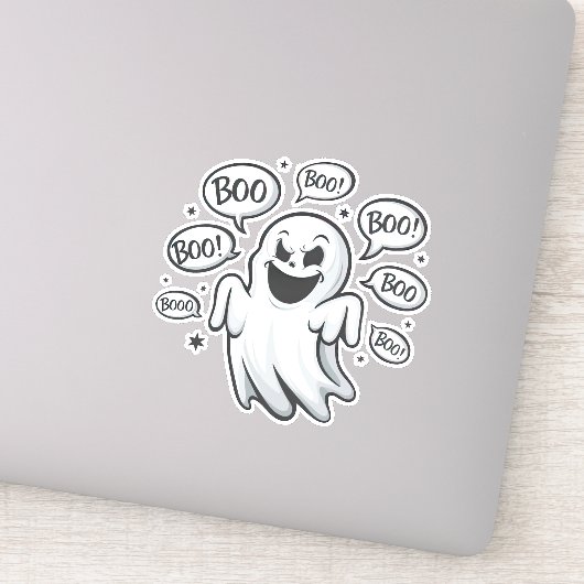 Grappige Boo Ghost Sticker (Detail)