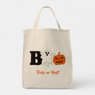 Grappige Boo Halloween Boodschappentas Tote Bag