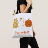 Grappige Boo Halloween Boodschappentas Tote Bag (Dichtbij)