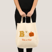 Grappige Boo Halloween Boodschappentas Tote Bag (Voorkant (product))