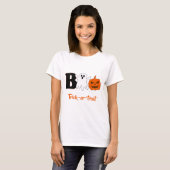 Grappige Boo Halloween Dames T-Shirt (Voorkant volledig)